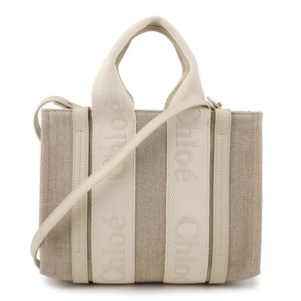 Linen Small Woody Tote Bag